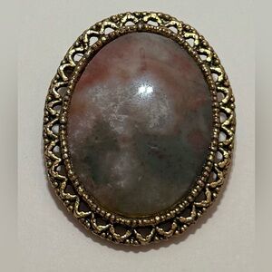 Vintage Gold Oval Brooch